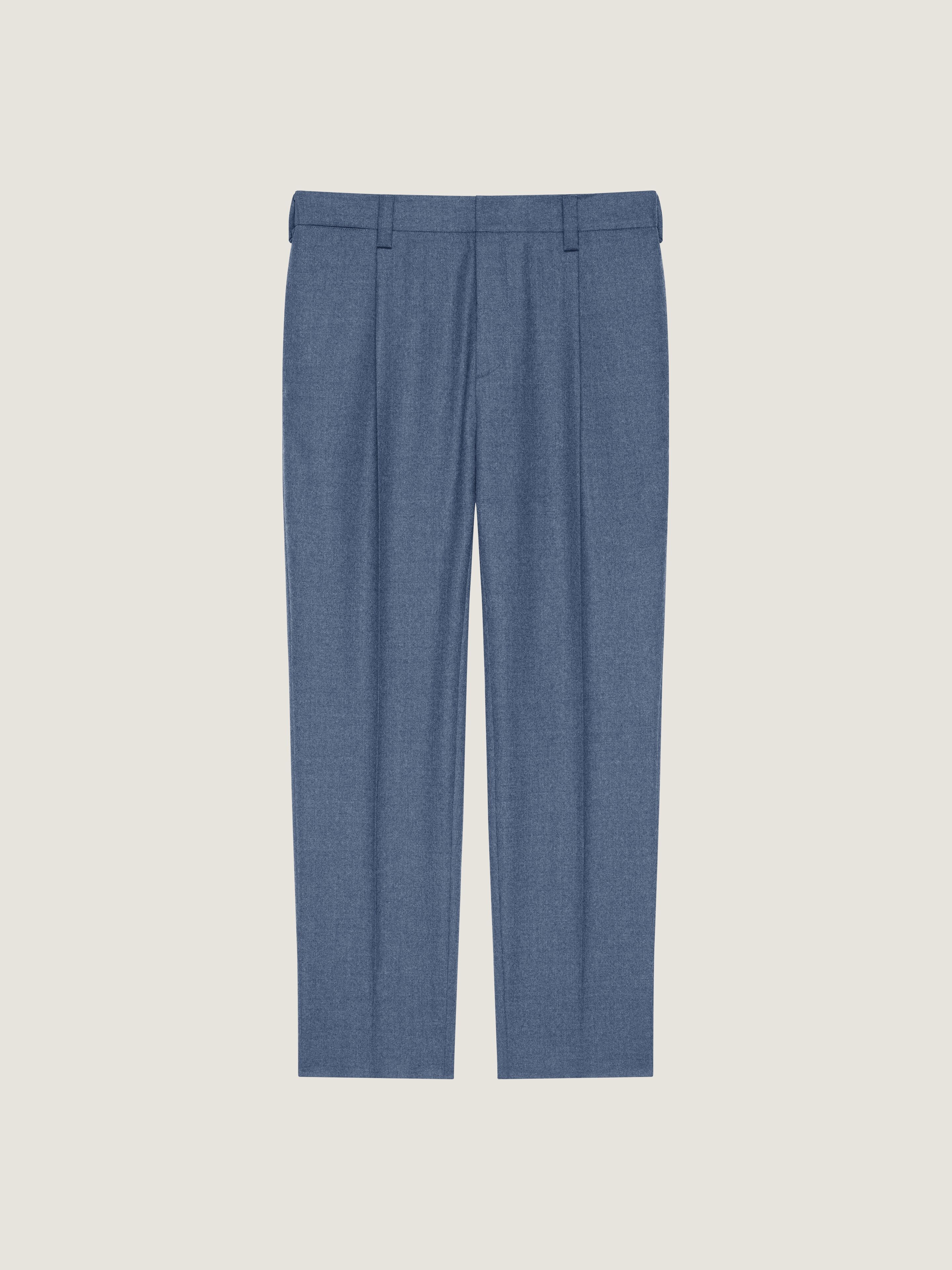 Pantalon coupe décontractée en flanelle